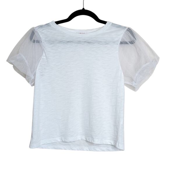 Goldie Tulle Princess Sleeve Tee with Sheer Sleeves Size S - Picture 1 of 10